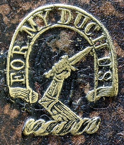 The stamp of John Peter Grant of Rothiemurchus (1774-1848) featuring the Rothiemurchus Grants’ slogan, ‘For my duchas'. 